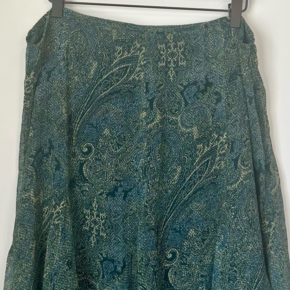 Jones New York Green Midi A-Line Skirt - Size: 16 - Picture 3 of 5